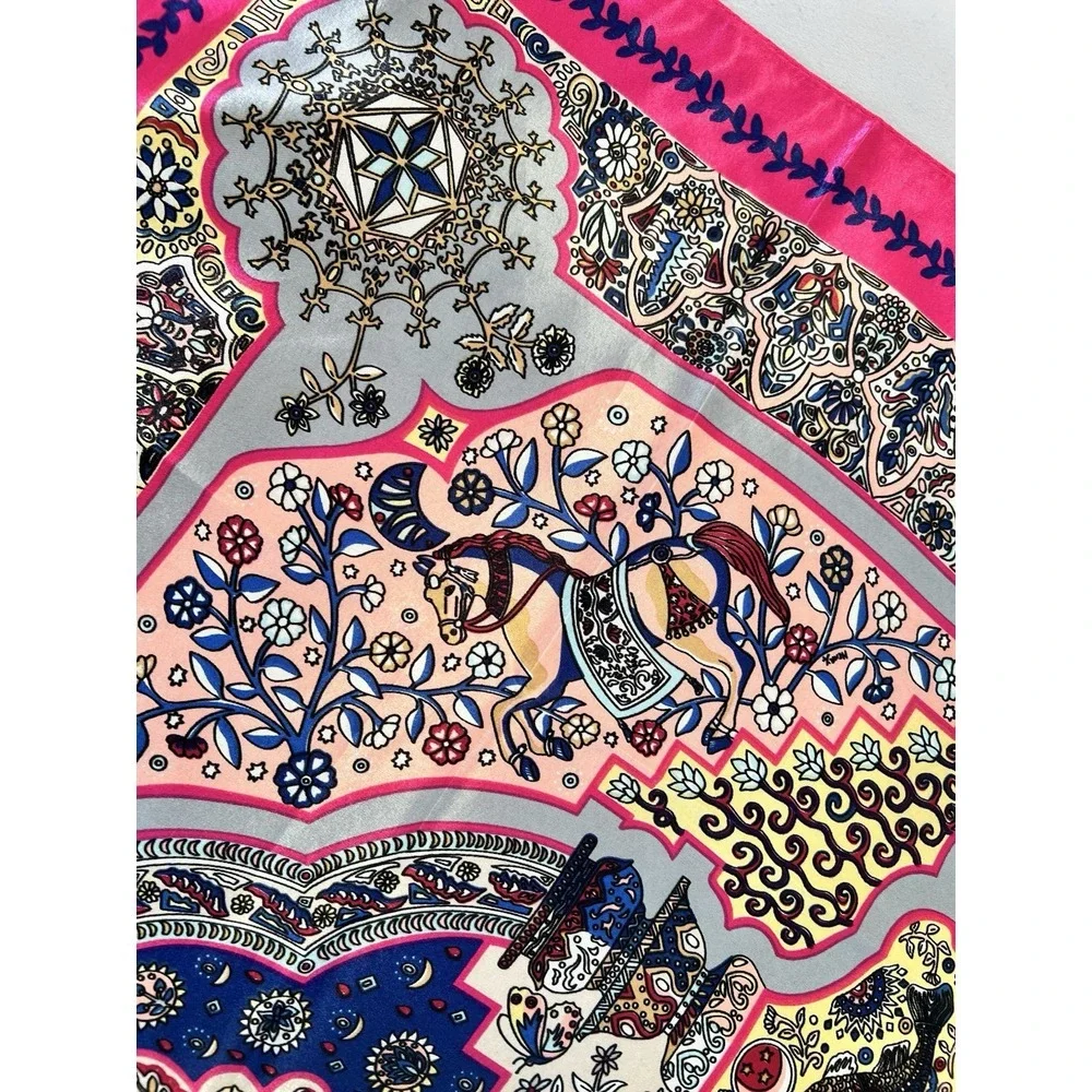 Women's Scarf 100% Silk Feel‎ Polyester Multicolor 35